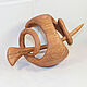 Hair clip made of wood 'Melody of the forest' (oak), Hairpins, Krasnodar,  Фото №1