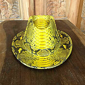 Аксессуары handmade. Livemaster - original item Trilby hat from python BONNIE. Handmade.