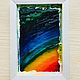 Rainbow painting on glass in a frame 'From heaven' 17h12h1,5 cm, Panels, Volgograd,  Фото №1