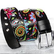 Аксессуары handmade. Livemaster - original item Boho Chic Leather Belt, Custom Leather Belt. Handmade.