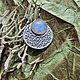 Кулон с лунным камнем. Кулон. Karma-jewelry. Интернет-магазин Ярмарка Мастеров.  Фото №2