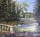 Oil painting pond in the Park Oil on Canvas, Buy oil painting Painting as a gift
