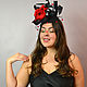 Evening hat with a veil 'Red roses'. Hats1. Novozhilova Hats. Online shopping on My Livemaster.  Фото №2