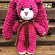 Плюшевый зайка вязаный зайка ушастый заяц. Мягкие игрушки. Podarki_plush. Интернет-магазин Ярмарка Мастеров.  Фото №2