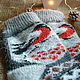 Positive socks with a bullfinch pattern and Norwegian stars. Socks. wool_sock Julia. Online shopping on My Livemaster.  Фото №2