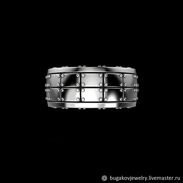 Кольцо "Броня" из золота 585 в интернет-магазине Ярмарка Мастеров по ...