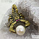 Bronze Scorpion in amethyst geodes, agate ball with sea pearl, Figurines, Moscow,  Фото №1
