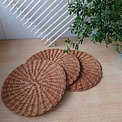 Для дома и интерьера handmade. Livemaster - original item Wicker serving plate (placemat). Handmade.