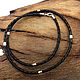 Order Choker braided leather 2.5 mm white gold 6 tubes. Urbanstyle. Livemaster. . Chokers Фото №3