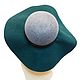 Hat with a wide brim made of 100% wool gray-green color. Vintage hats. Butichok from N.. Online shopping on My Livemaster.  Фото №2