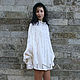 Белое пончо Four Seasons. Пончо. IRINA GRUDKINA Handmade Knitwear. Ярмарка Мастеров.  Фото №4
