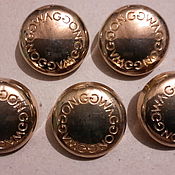 Винтаж handmade. Livemaster - original item Buttons VINTAGE, vintage metal gold plated large 1980s imported.. Handmade.