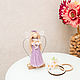 Macrame  Angel. violet Dress. Interior elements. Kukly makrame NATALINI. Ярмарка Мастеров.  Фото №4