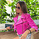 Pink Python Leather Jacket Barbie Pink Rubber, Outerwear Jackets, Moscow,  Фото №1