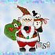 Santa and snowman, Stuffed Toys, Moscow,  Фото №1