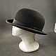 Black felt bowler hat 'knight' with a bow. Hats1. Felt Hats Shop. My Livemaster. Фото №4