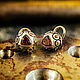 Honey citrine vermeil omega earrings (RMTR6), Earrings, Moscow,  Фото №1