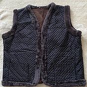 Мужская одежда handmade. Livemaster - original item Copy of Copy of Men`s vests made of sheepskin(Mouton). Handmade.