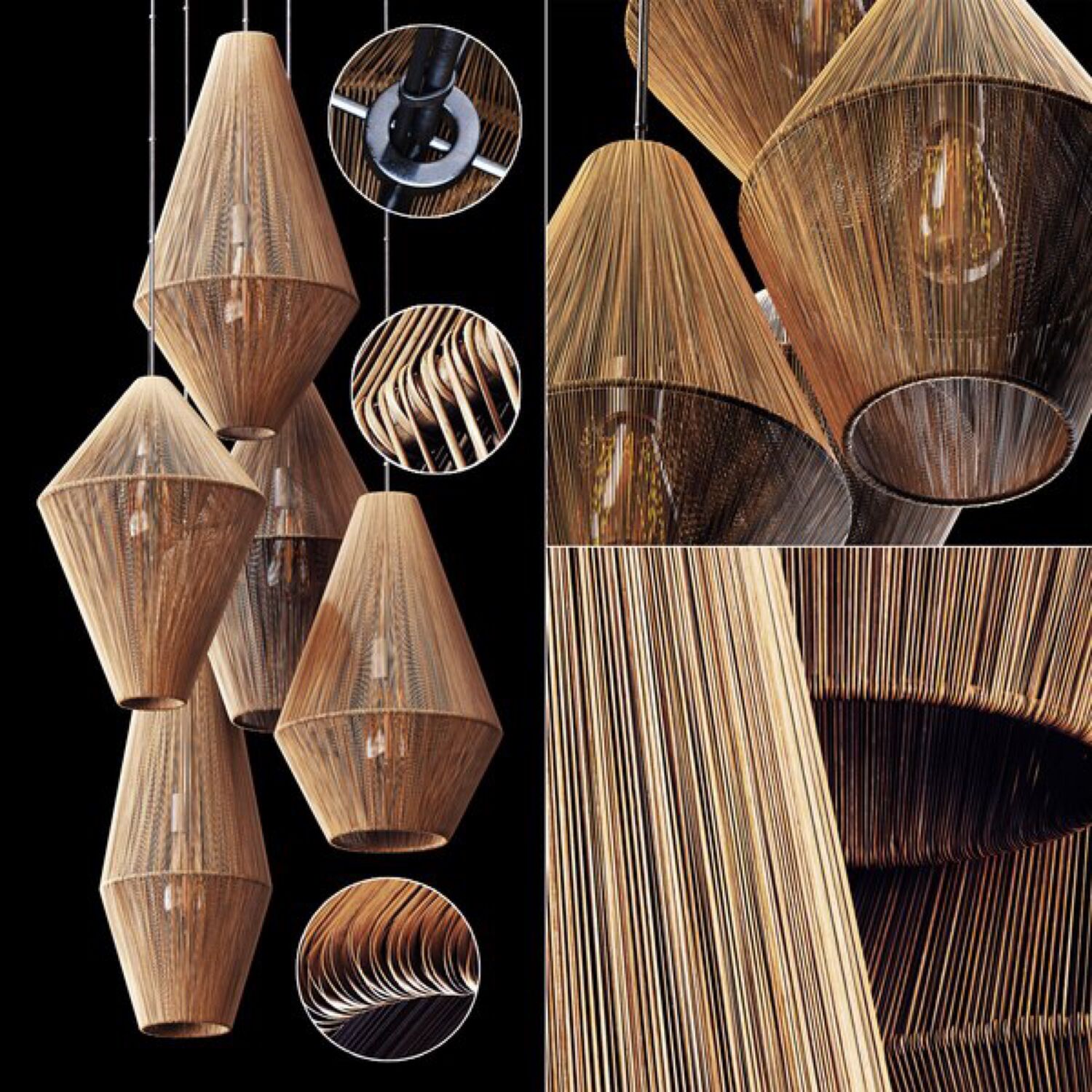 Плетеные светильники. Плетеная люстра в интернет-магазине Ярмарка ...