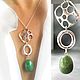 Order The pendant is a green agate stone on a sterling silver chain with stylish pendant greens. LovelyStones. Livemaster. . Necklace Фото №3