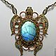 Кулон "Черепаха", wire wrap, натуральные камни. Подвеска. Ланговая Виктория (vikinkreatif). Интернет-магазин Ярмарка Мастеров.  Фото №2