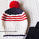 Шапка  вязаная  "Я люблю море" шапка, Подарок новорожденному, Копейск,  Фото №1