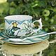 Porcelain tea pair 'Frog Princess', Single Tea Sets, Moscow,  Фото №1