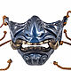 Order Half mask in Japanese style 'THEY' blue. merlin-hat (Merlin-hat). Livemaster. . Character masks Фото №3