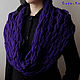 Order Purple chunky knit Snood. CUTE-KNIT by Nata Onipchenko. Livemaster. . Scarves Фото №3