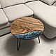 Круглый журнальный стол с морем. Столы. Akutrau Woodworking. Ярмарка Мастеров.  Фото №5