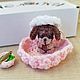 Миниатюрная плюшевая игрушка собачка с лежанкой, Игрушка для куклы. Амигуруми куклы и игрушки. Лёлики. Броши из шерсти Ольги Деркун. Ярмарка Мастеров.  Фото №6