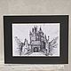 Graphic black and white painting of the castle, Pictures, St. Petersburg,  Фото №1
