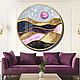 'Golden mountains ' interior round gold painting, Pictures, Krasnodar,  Фото №1