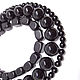 3 of a kind black agate 6 mm, 14 mm beads, Beads1, Stupino,  Фото №1