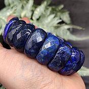 Украшения handmade. Livemaster - original item Natural Blue Lapis Lazuli Cut Bracelet. Handmade.