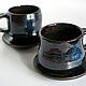  Coffee set 'Polar night'. Mugs and cups. TinaRita. My Livemaster. Фото №5
