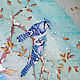 Blue jays silk handkerchief', Shawls1, Varna,  Фото №1