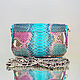 Rosy Python handbag. Crossbody bag. Exotic Workshop Python Fashion. Online shopping on My Livemaster.  Фото №2