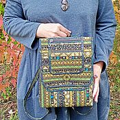 Сумки и аксессуары handmade. Livemaster - original item Ethno Semi-Urban backpack, with pockets, Textiles, Satchel. Handmade.