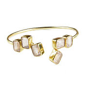 Украшения handmade. Livemaster - original item Gold Quartz Bracelet, Stone Bracelet, Rose Quartz Bracelet. Handmade.