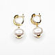 Natural Pearl Earrings, Gold Pearl Earrings 2024. Earrings. Irina Moro. Online shopping on My Livemaster.  Фото №2