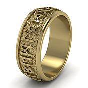 Фен-шуй и эзотерика handmade. Livemaster - original item Ring with runes. Odin`s Circle. Gold. Handmade.