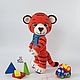 Tiger cub Lo knitted toy tiger made of plush yarn as a gift, Stuffed Toys, Volokolamsk,  Фото №1