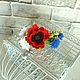 Hair clip with poppy, Daisies and Cornflowers (large). Hairpins. Olga-art-flower. My Livemaster. Фото №5