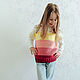 Жилет для девочки в стиле колорблок. Жилет. VA kids knitwear. Ярмарка Мастеров.  Фото №4