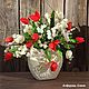 Букет Красные тюльпаны в вазе, Букеты, Курган,  Фото №1