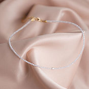 Украшения handmade. Livemaster - original item Choker necklace made of zircons and pearls. Handmade.