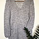 Grey melange Alpaca pullover. Pullover Sweaters. Prettyloops. Online shopping on My Livemaster.  Фото №2
