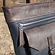 Men's leather bag 'Aviator Blues'. Crossbody bag. CRAZY RHYTHM bags (TP handmade). My Livemaster. Фото №5
