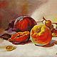 Painting peaches and grapes still life photorealism on canvas, Pictures, Ekaterinburg,  Фото №1